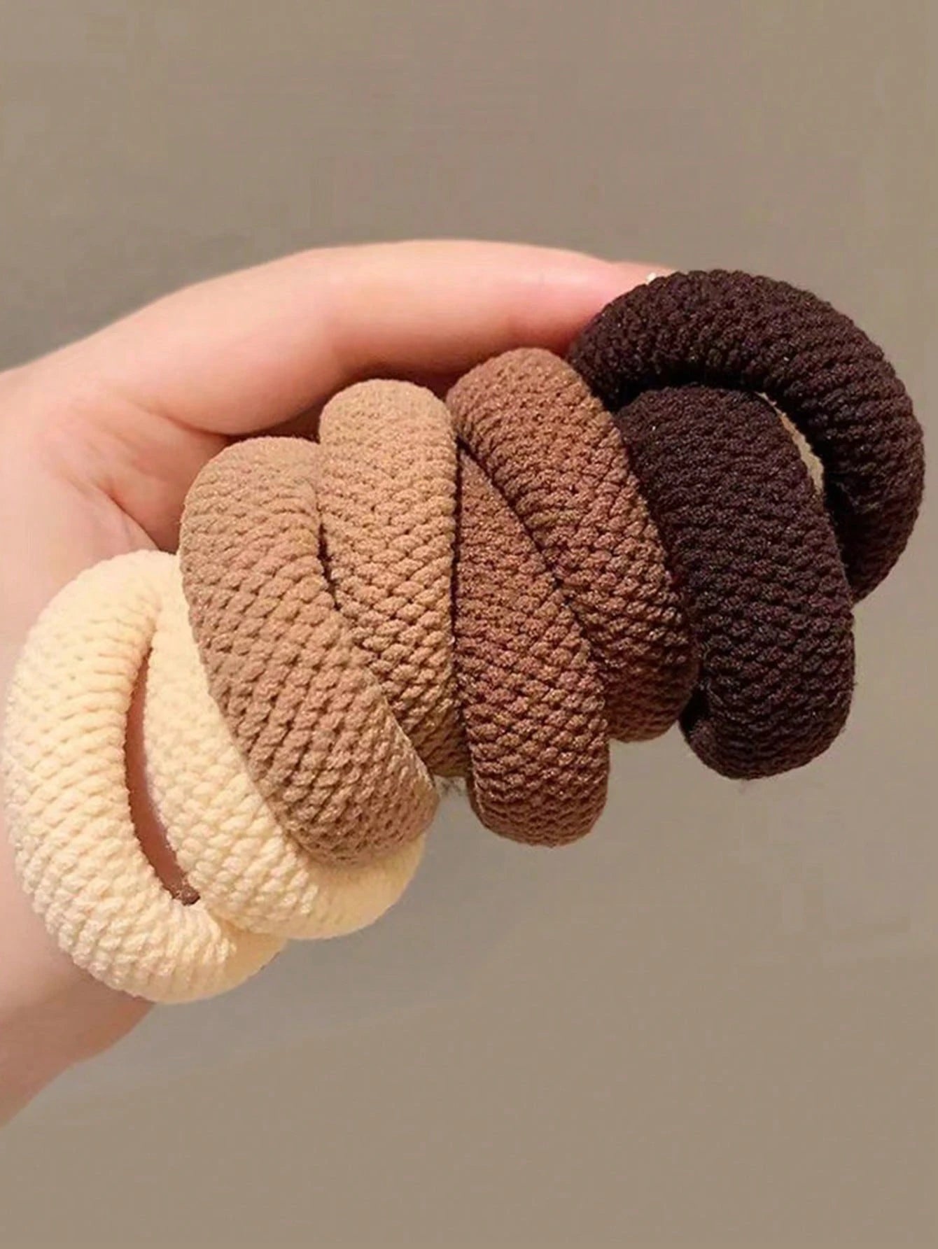 5/10 Mix Color High Elasticity Thickened Versatile Simple Scrunchies, Hair-Friendly (Random Color) Hair Ties Hair Rope - Smarsty