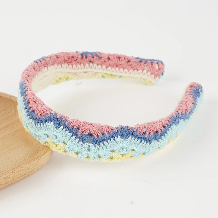 Knitted Headband Bohemian Handmade Summer Seaside Cotton - Smarsty