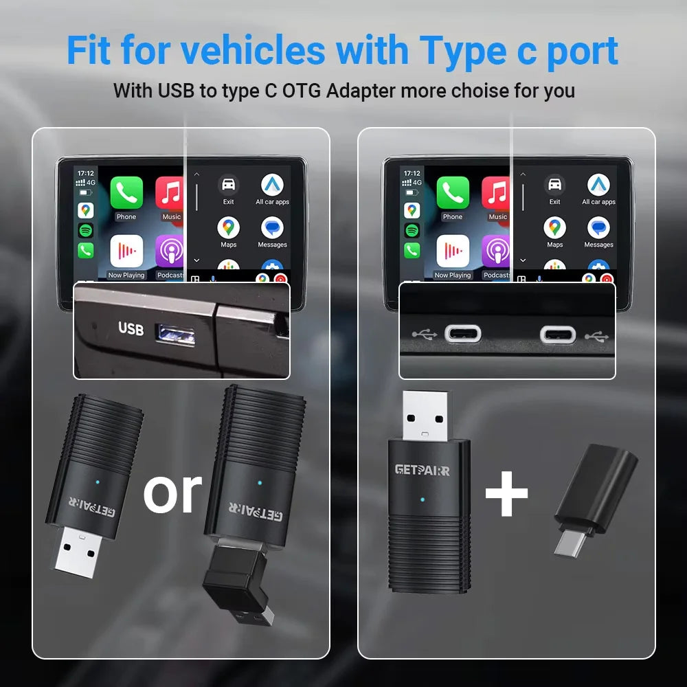 Wireless CarPlay Dongle Plug And Play For Android Auto - Smarsty