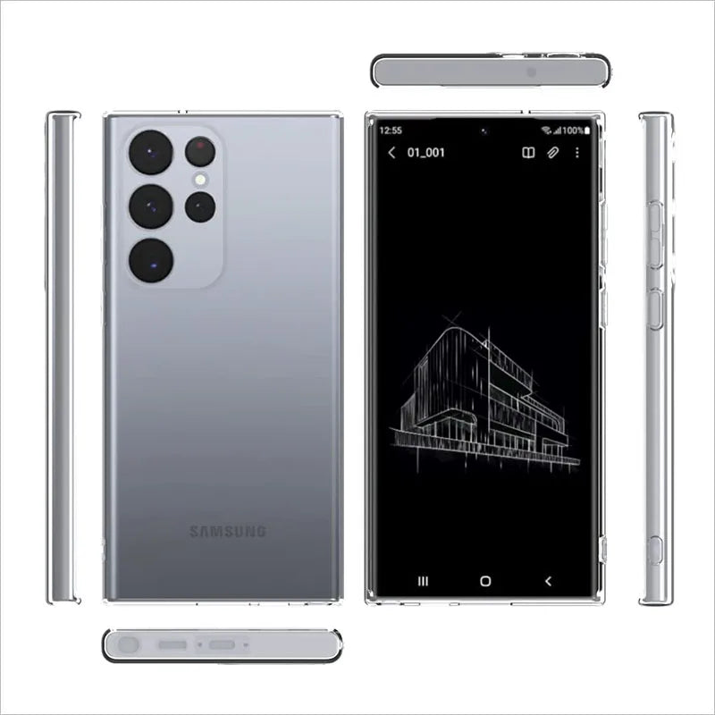 Soft Silicone Clear Case For Galaxy A53 Anti Fingerprint - Smarsty