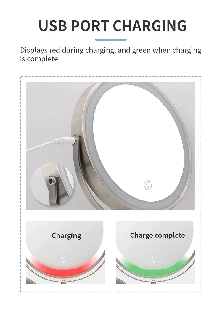 Wall Mounted Makeup Mirror with 10x Magnification - Smarsty