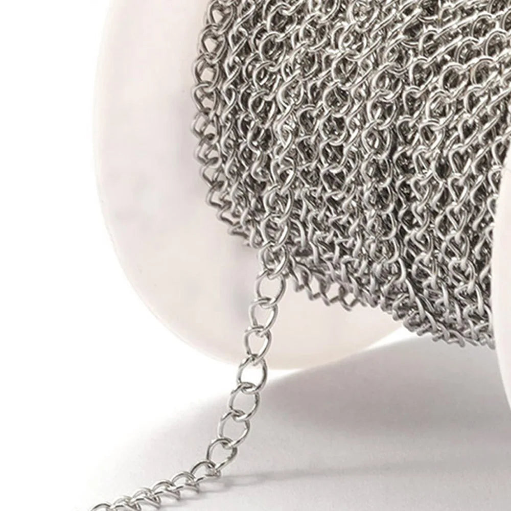 No Fade 2 Meter Stainless Steel Chain For Jewelry Making - Smarsty