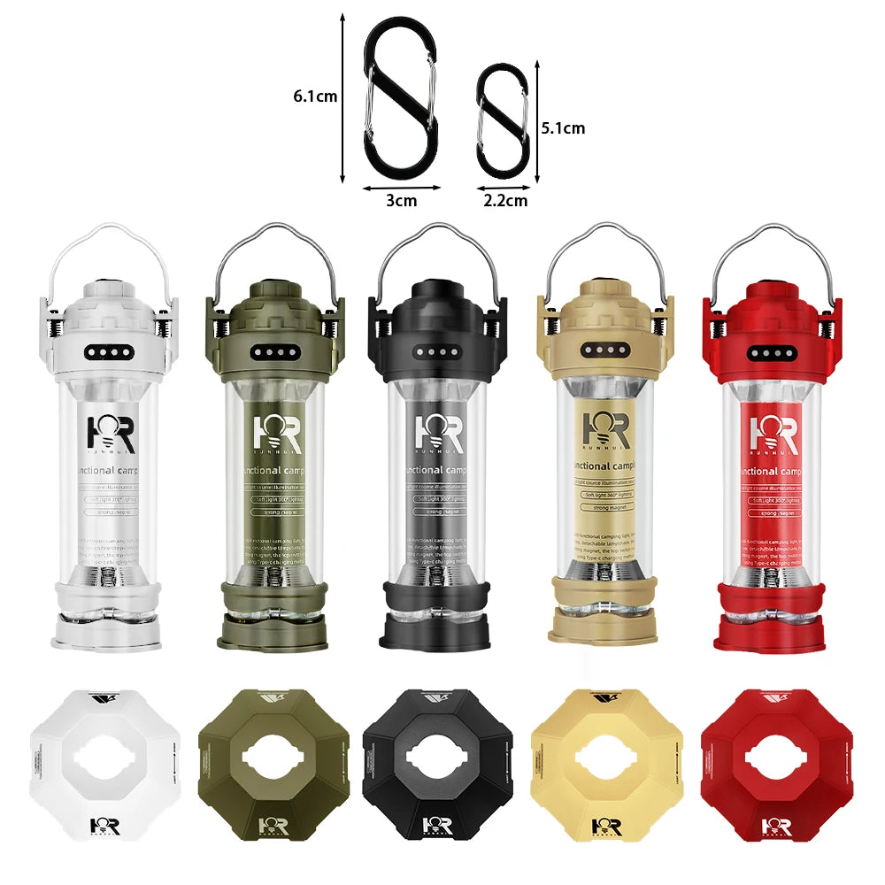 Camping Lamp Portable Tent Lantern Lamp USB Charging Lamps Outdoor Camping Emergency Lamp Flashlight Hiking for CARGO