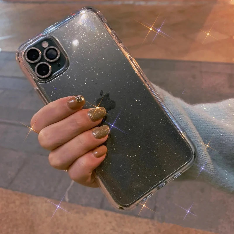Clear Glitter Silicone Phone Case For iPhone Shockproof - Smarsty