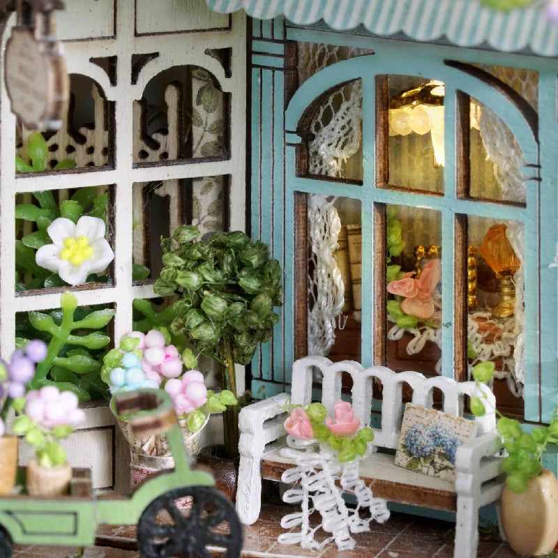 Wooden Miniature Doll House 3D Puzzle Assembly Building Model Kit Small Room Toys Home With Furniture Lighting Wooden Craft Gift