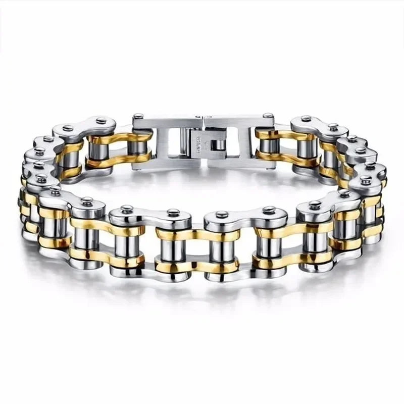 Stainless Steel Biker Chain Bracelet for Men Durable Fashion Jewelry - Smarsty