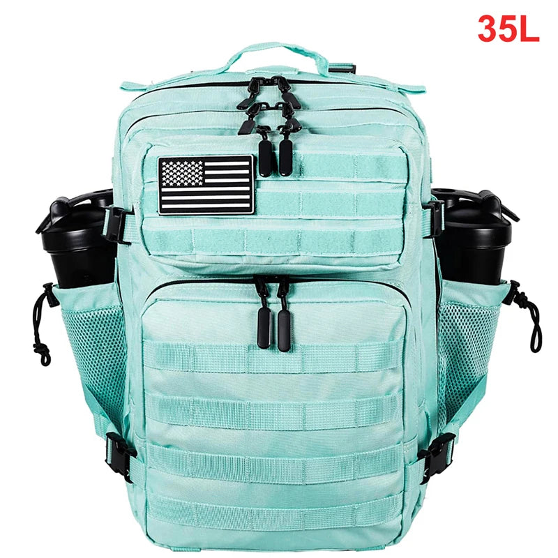35L Tactical Backpack for Women Men Molle Outdoor Travel Camping Hiking Bag Sports Weekend Athlete Gym Rucksack Dual Cup Holders - Smarsty