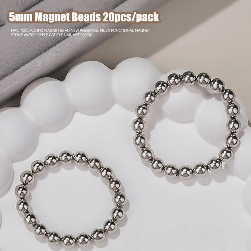 Round Magnetic Bead Nail Art Tools for Stunning Cat Eye Designs - Smarsty