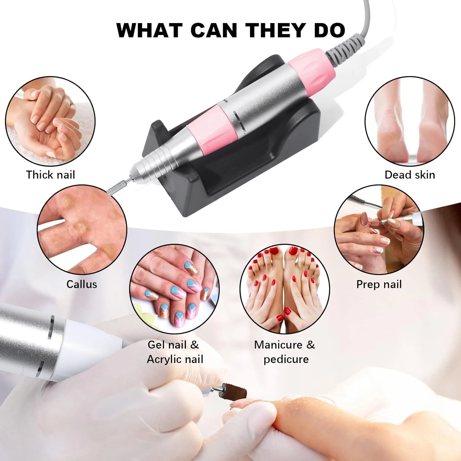 High-Speed Electric Nail Drill Machine Kit - Smarsty