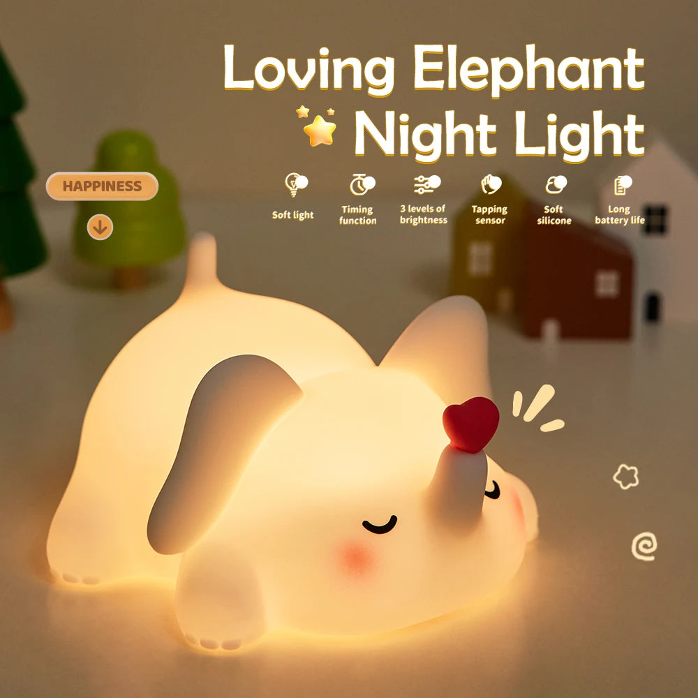 Cute Penguin Night Light Rechargeable Silicone Lamp for Kids - Smarsty
