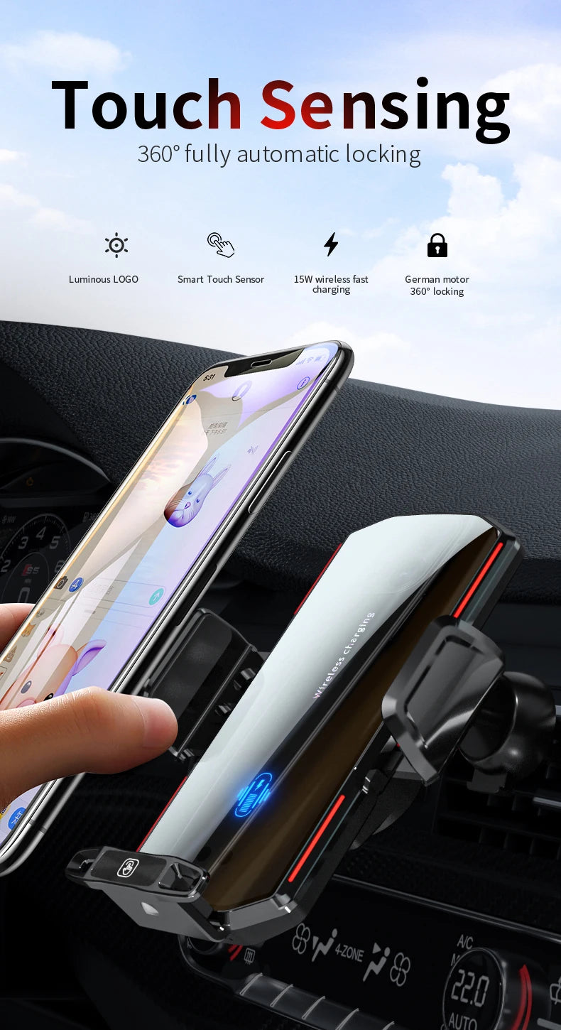 Magnetic Car Phone Holder Wireless 66W Fast Charger - Smarsty