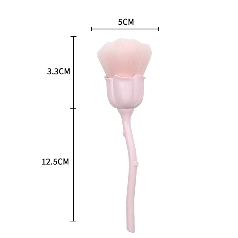 Rose-Shaped Soft Nail Dust Brush for Manicure - Smarsty