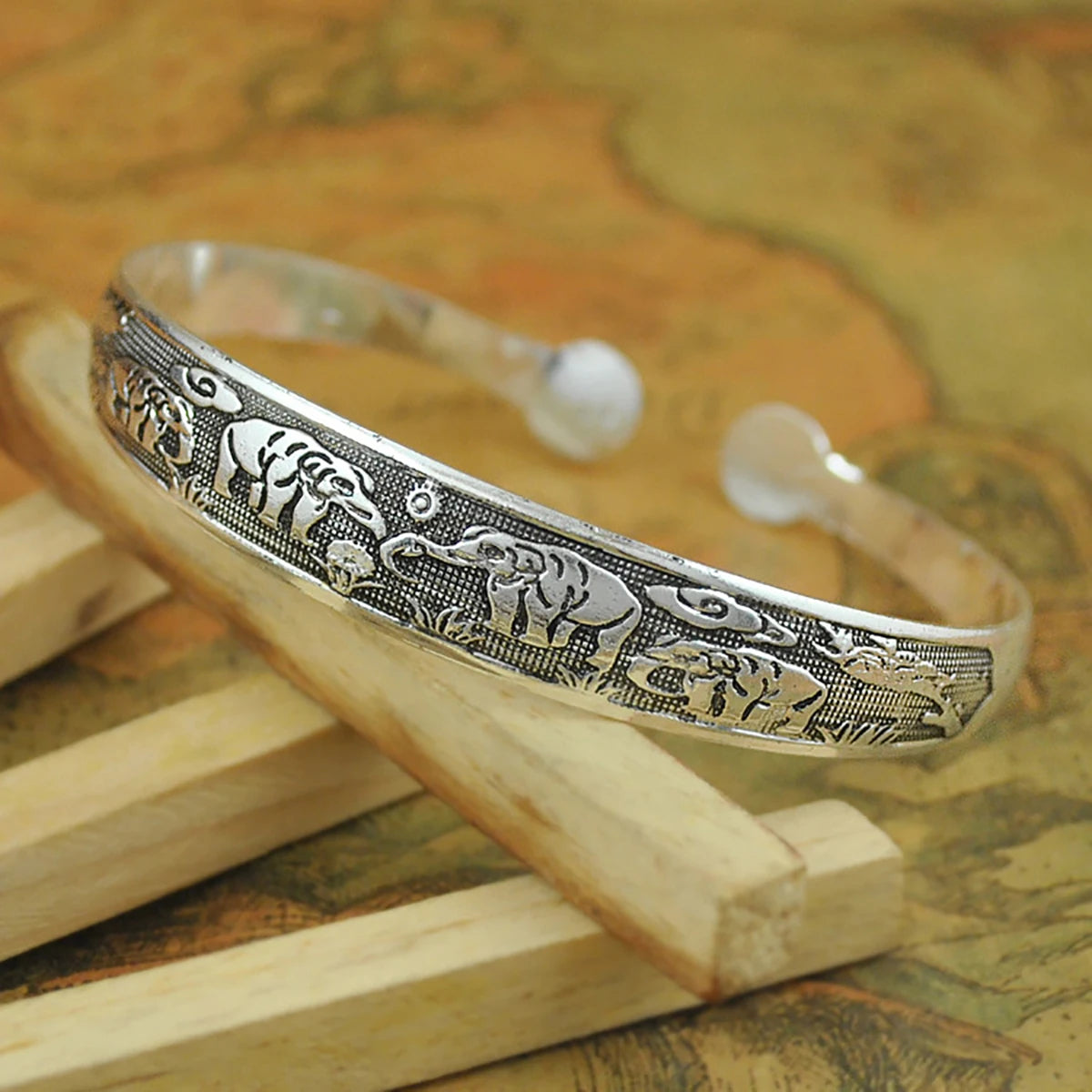 Vintage Tibetan Silver Cuff Bracelet for Unique Style - Smarsty