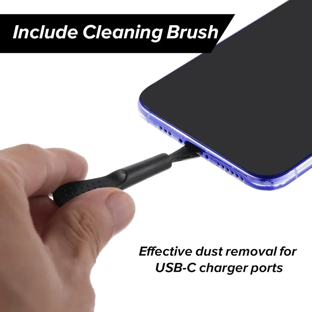 4Pcs USB C Dust Plug With Cleaning Brush Anti Dust USB-C Plug Cover Charging Port Cover Caps For Samsung Xiaomi All Type C Phone - Smarsty