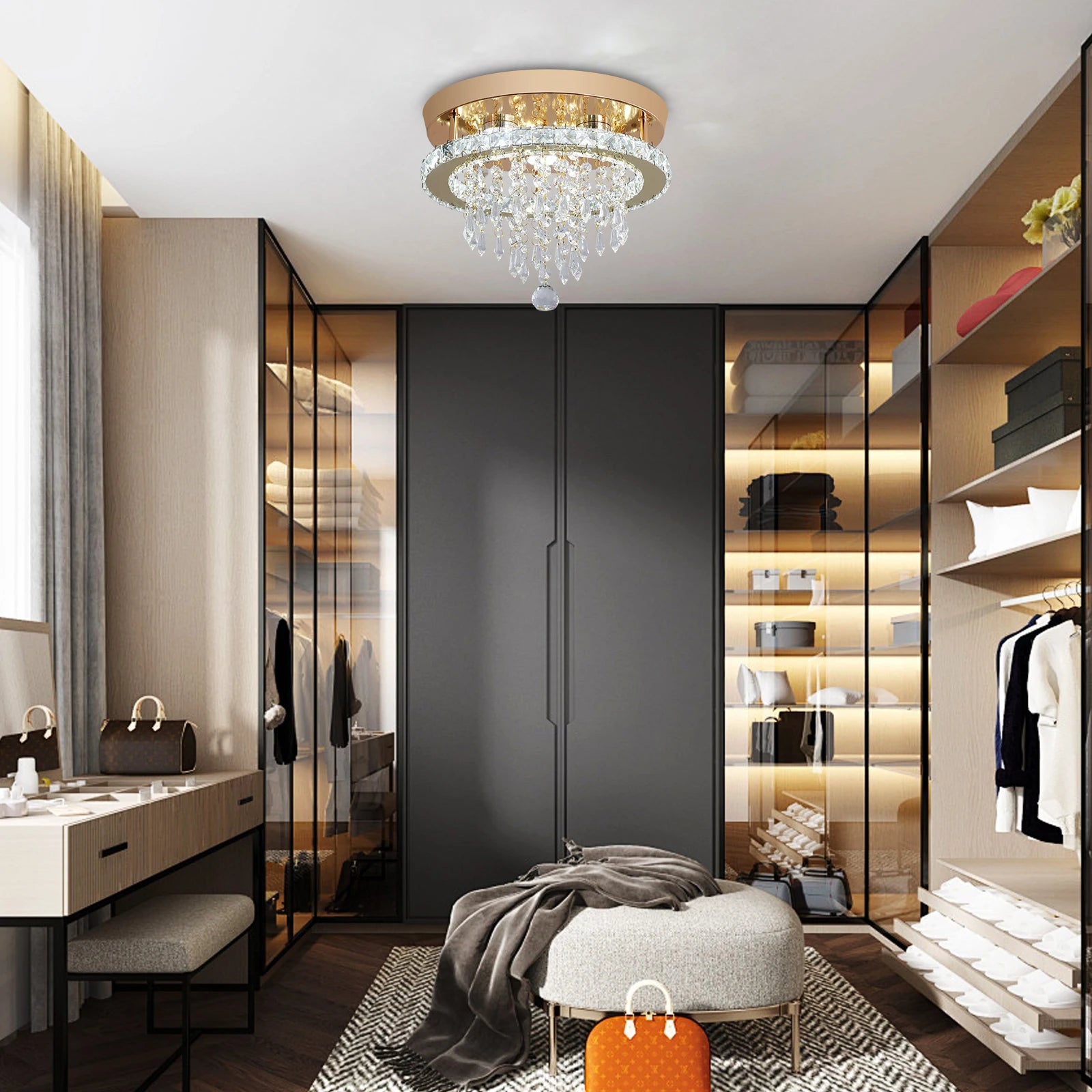 VETRULUS Luxury Crystal Chandelier Lustre Design Gold Modern Led Ceiling Light Living Room Bedroom Hanging Lamp LightingFixture