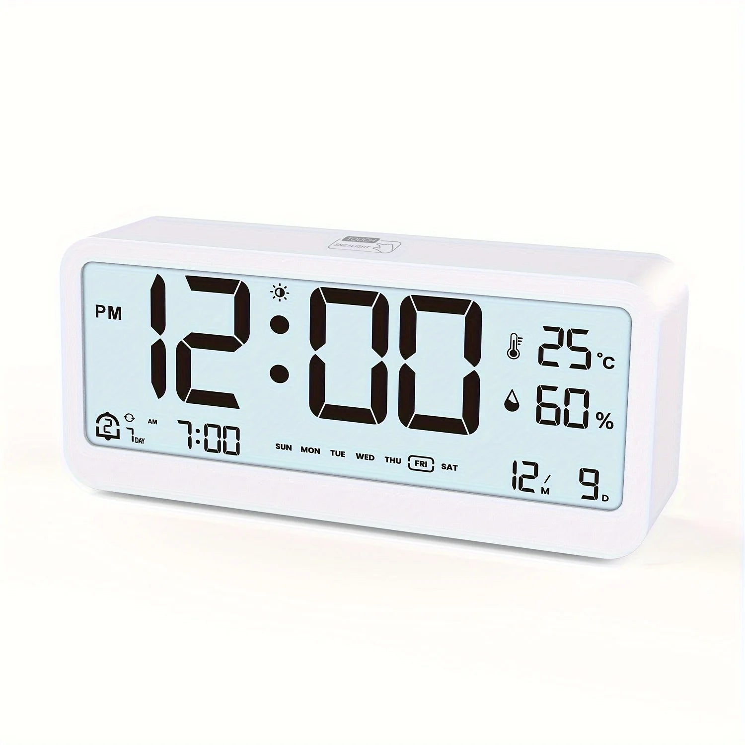 Multi-Function LED Alarm Clock with Humidity Display - Smarsty