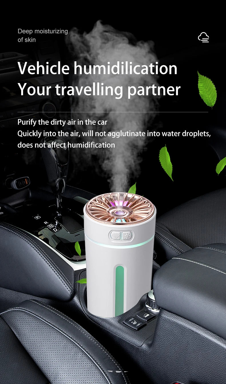 Portable Wireless Car Humidifier with RGB Lights - Smarsty