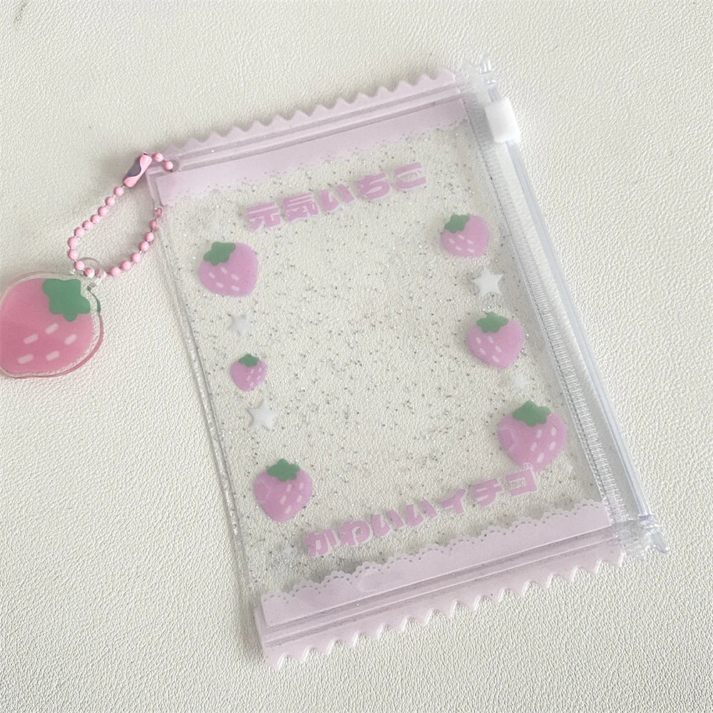 INS Transparent Candy Bag Badge Holder Korean Photocard Holder Display Bag Pendant Idol Photo Card Protective Cover Card Holder