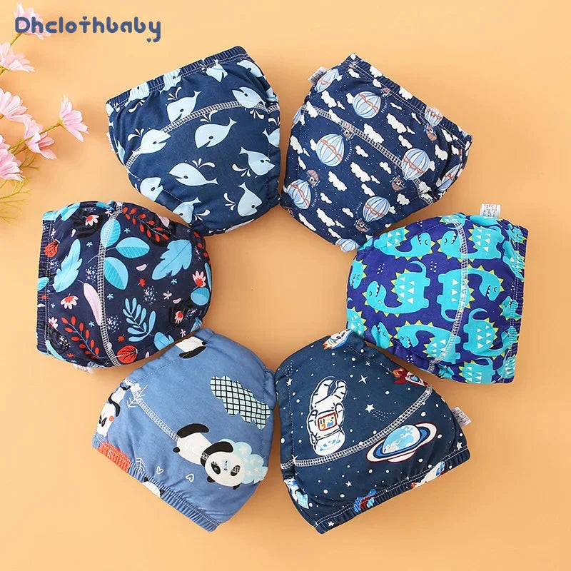 4PCS Baby Waterproof Diapers Pee Shorts Underwears Reusable Soft Ecological Cotton Toddler Potty Training Pants For Boys Girls by Smarsty