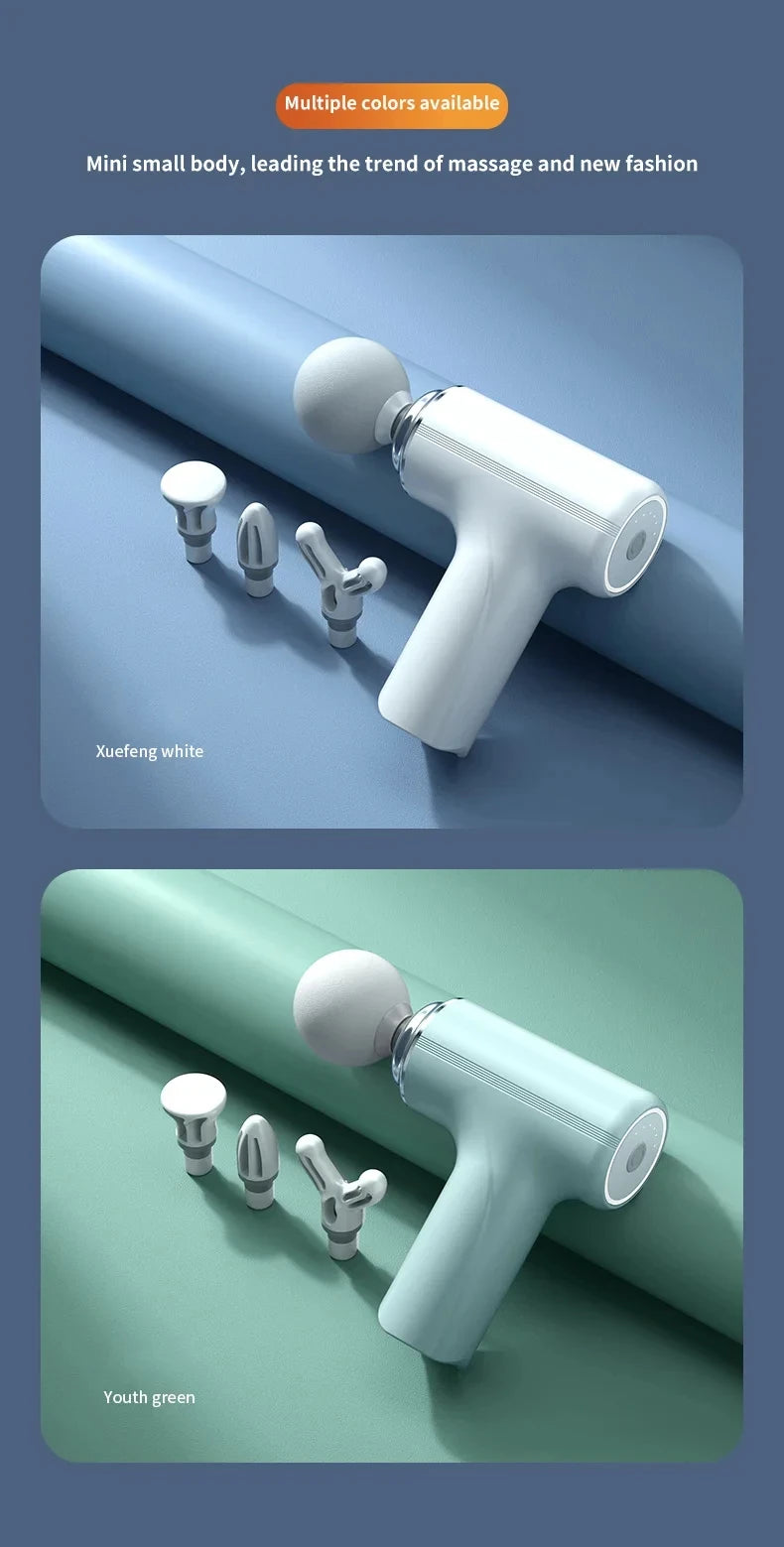 Portable Electric Massage Gun with Interchangeable Heads - Smarsty