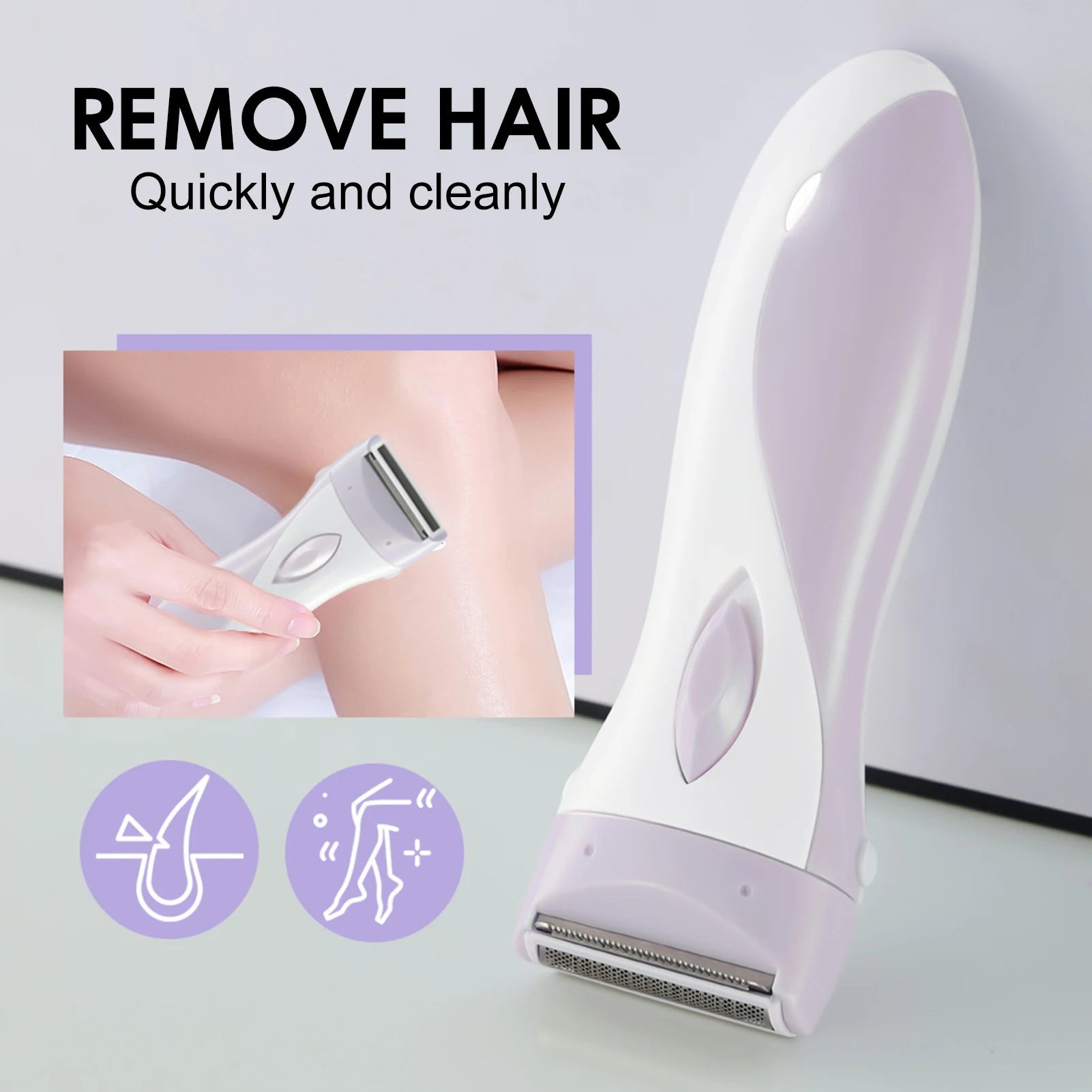 Women Epilator Electric Rechargeable Hair Shaving machine Bikini intimate zone Painless Hair Removal Underarms Leg shaver