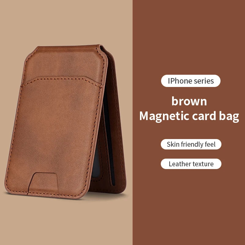 MagSafe Leather Wallet Case for iPhone Card Holder - Smarsty