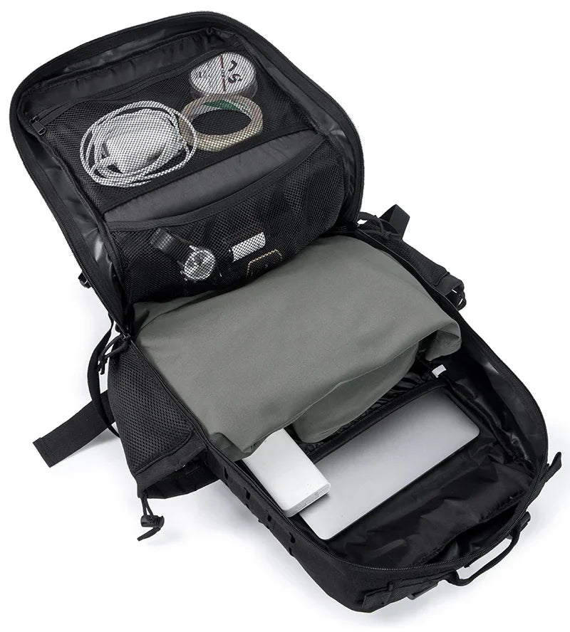 25L/45L Tactical Backpack for Men and Women Outdoor Survival Bug Out Bag Small School Rucksack Hking with Bottle Holder