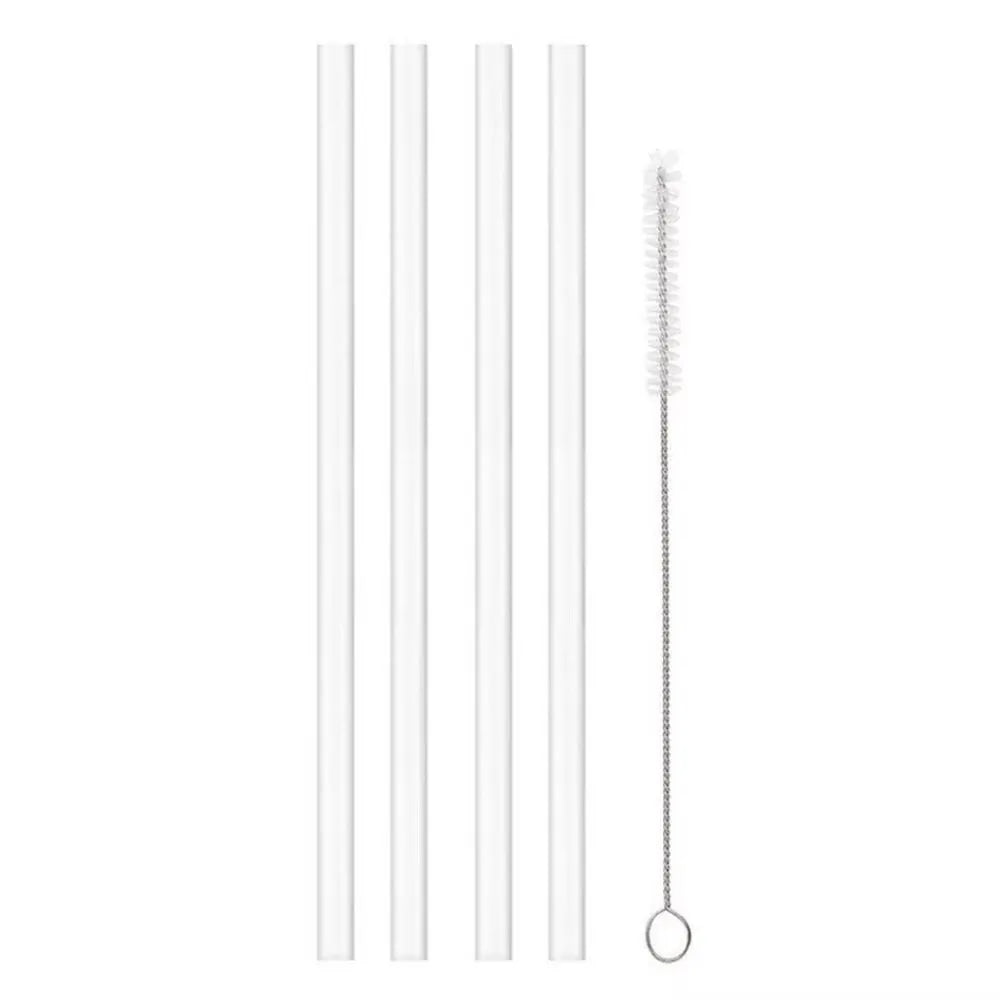 Reusable Straw with Cleaning Brush Plastic Replacement Straw Compatible with Stanley 40 oz 30 oz Cup Tumbler - Smarsty