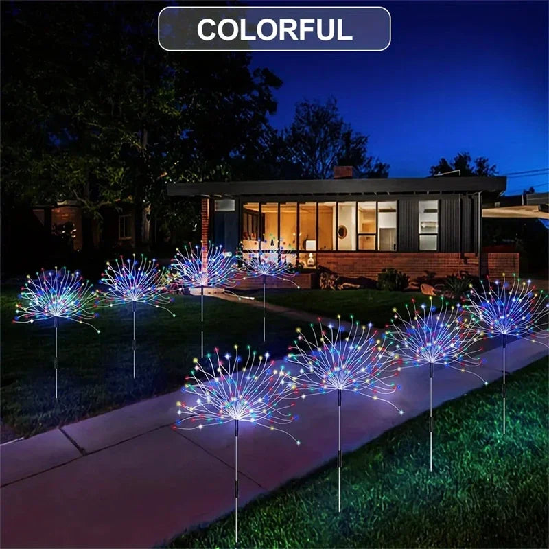Solar Powered Firework String Lights with 8 Lighting Modes - Smarsty