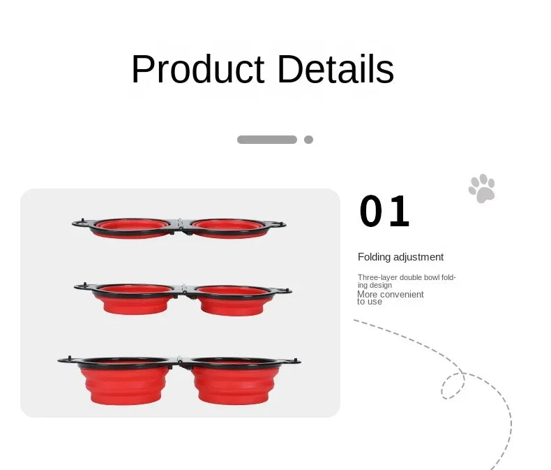 Foldable 2-in-1 Travel Bowl for Dogs and Cats - Smarsty