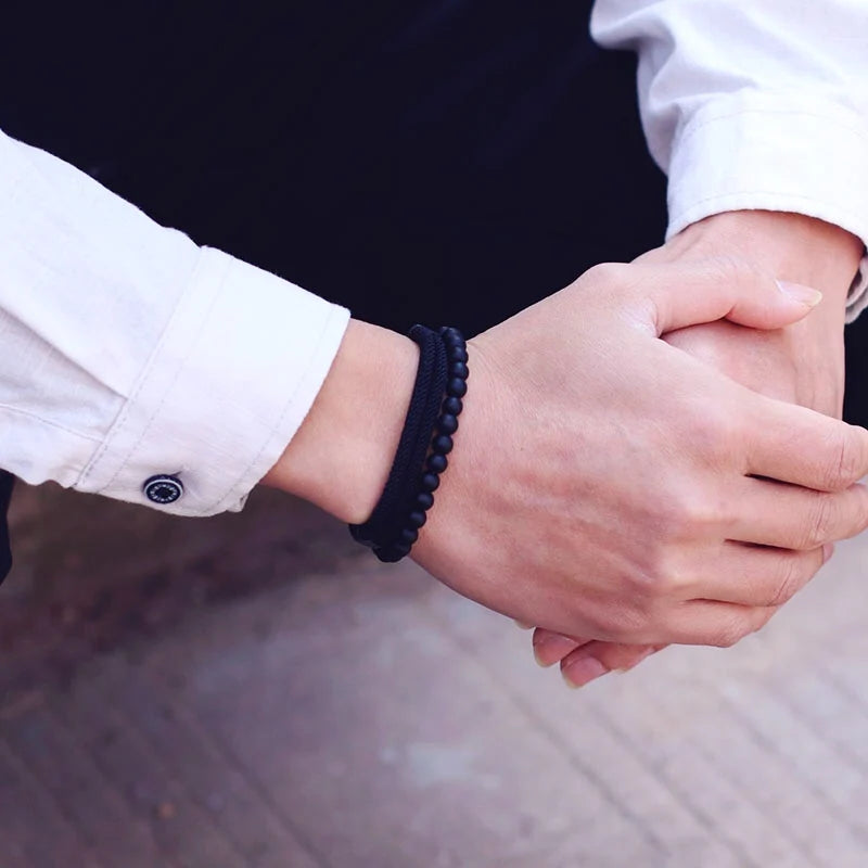 Fashion Men's Adjustable Bracelet Set for Lucky Charm - Smarsty