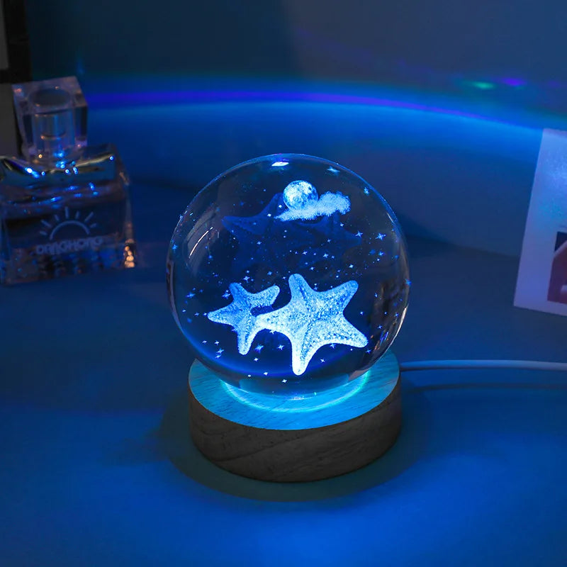 3D Crystal Galaxy Night Light for Home Decor - Smarsty