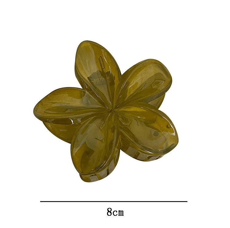 Womens Egg Flower Hair Claw Clips Large Secure Lightweight - Smarsty