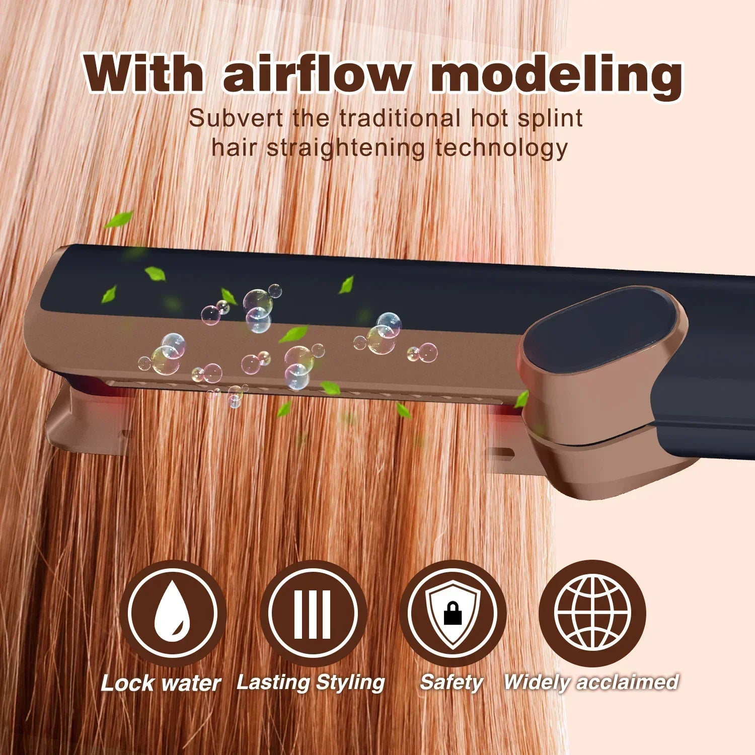 2in1 Professional Hair Straightener and Dryer with Anion Technology - Smarsty