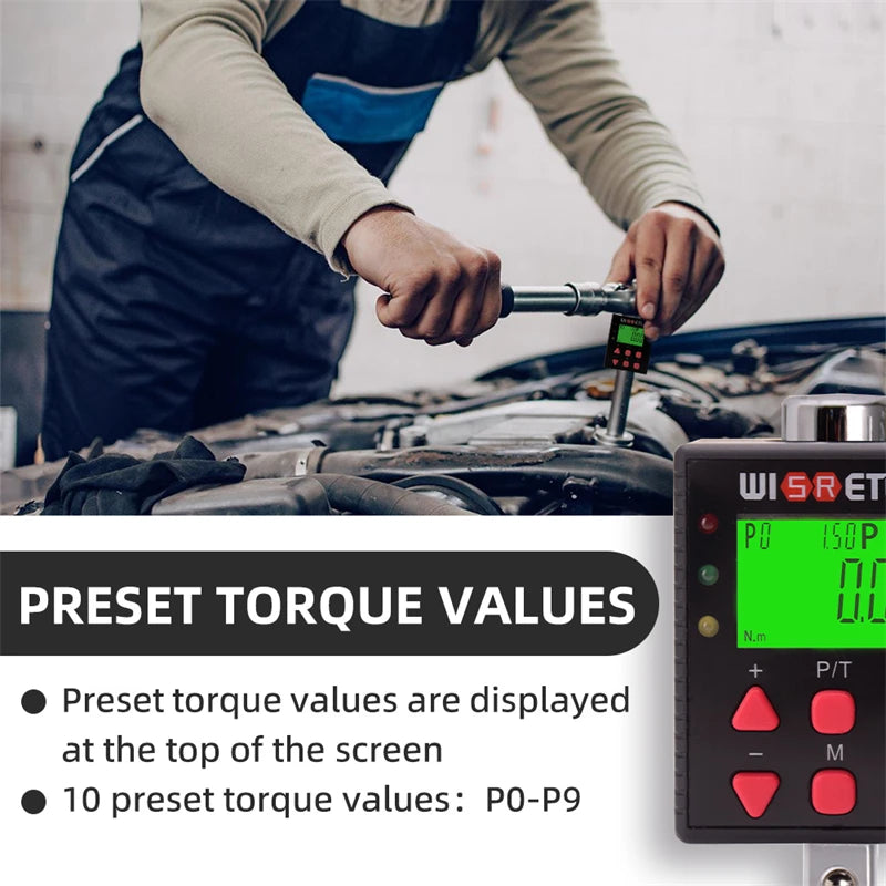 Digital Torque Meter Adjustable Professional Electronic Wrench - Smarsty
