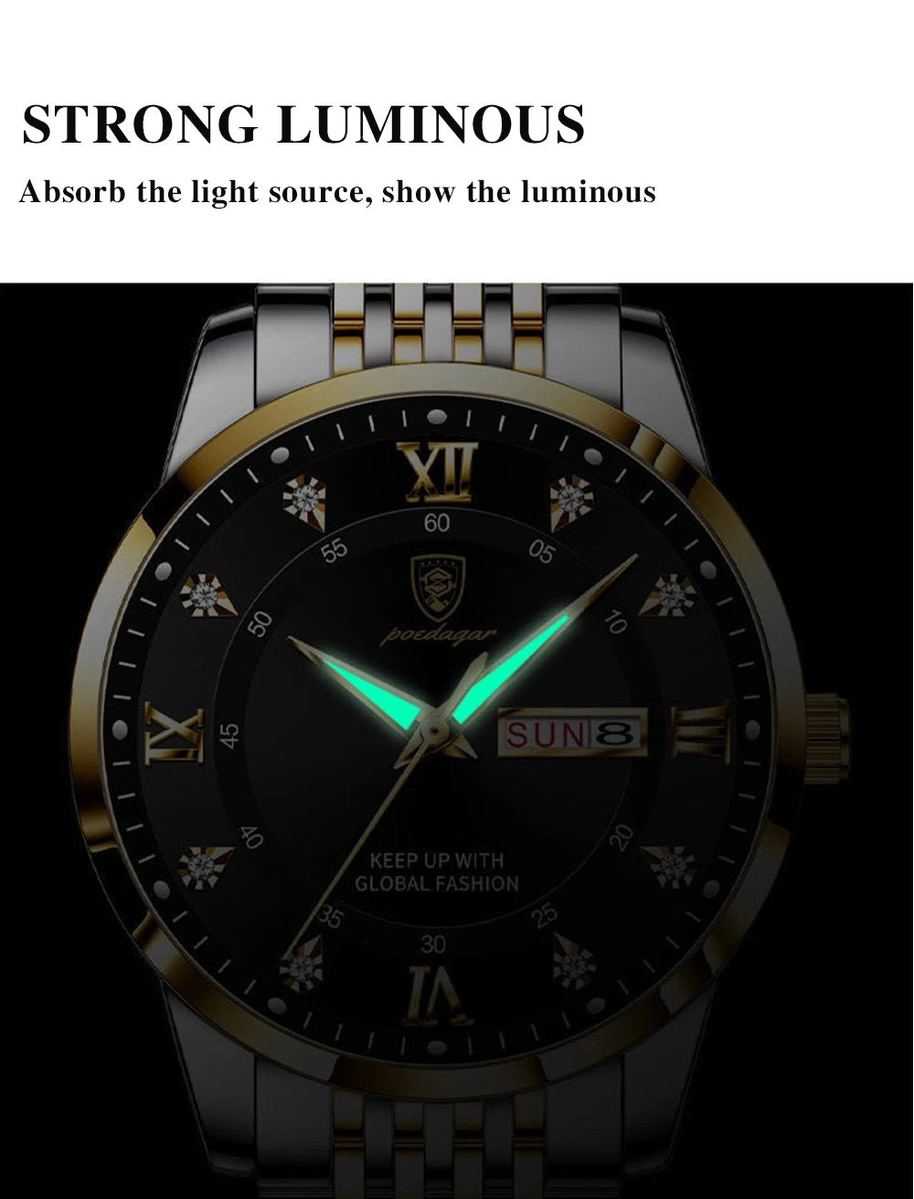 Luxury Waterproof Luminous Leather Quartz Watch for Men - Smarsty