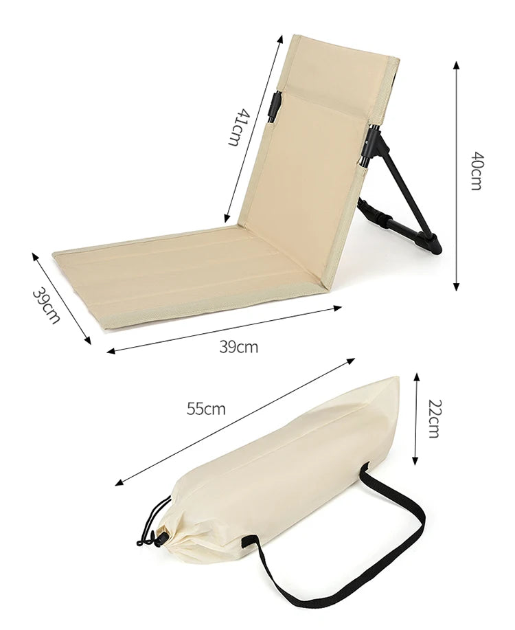 TARKA Camping Single Lazy Chair Park Backrest Relaxing Chairs Lightweight Folding Chairs Outdoor Foldable Beach Picnic Chairs by Smarsty