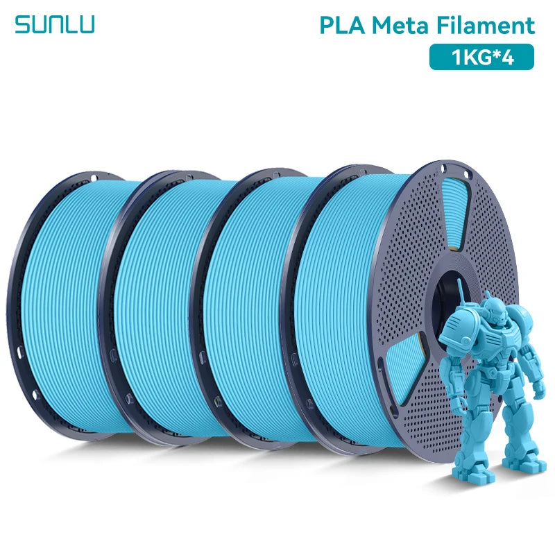 SUNLU PLA Meta 3D Printer Filament 4KG 1KG/Roll 175MM Tolerances +/-0.02MM Filament Fast Shipping 2-7 Days