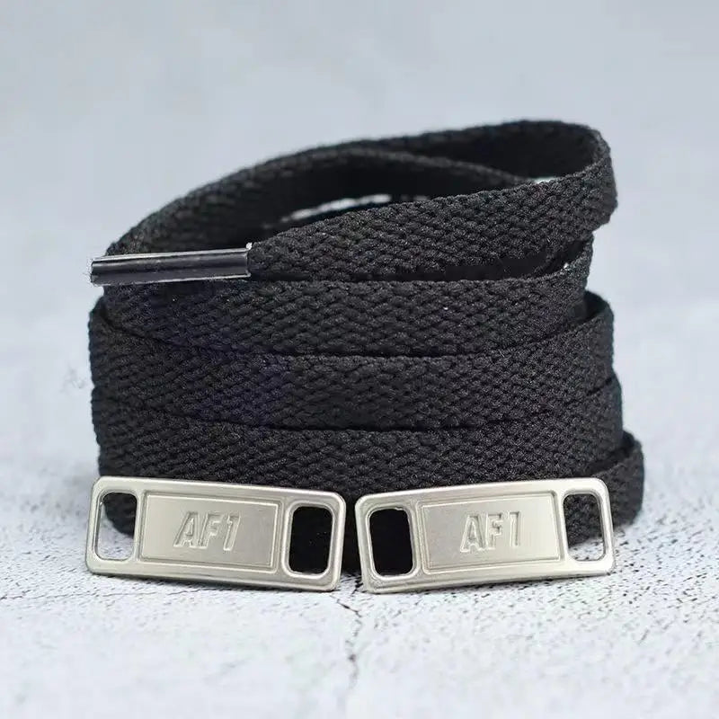 4Pcs AF1 Shoelaces Black White Flat laces and Shoe Decoration Suit Sneaker Shoelace Air Force one Shoes Accessories - Smarsty