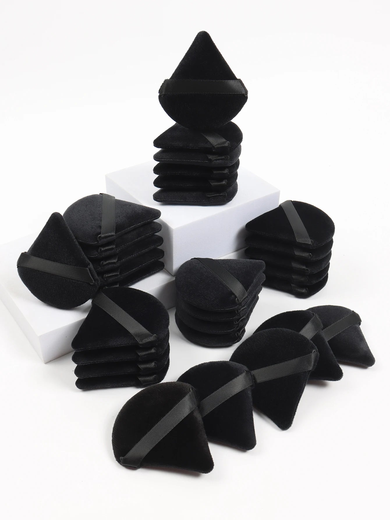 Black Triangle Powder Puff for Flawless Makeup Application - Smarsty