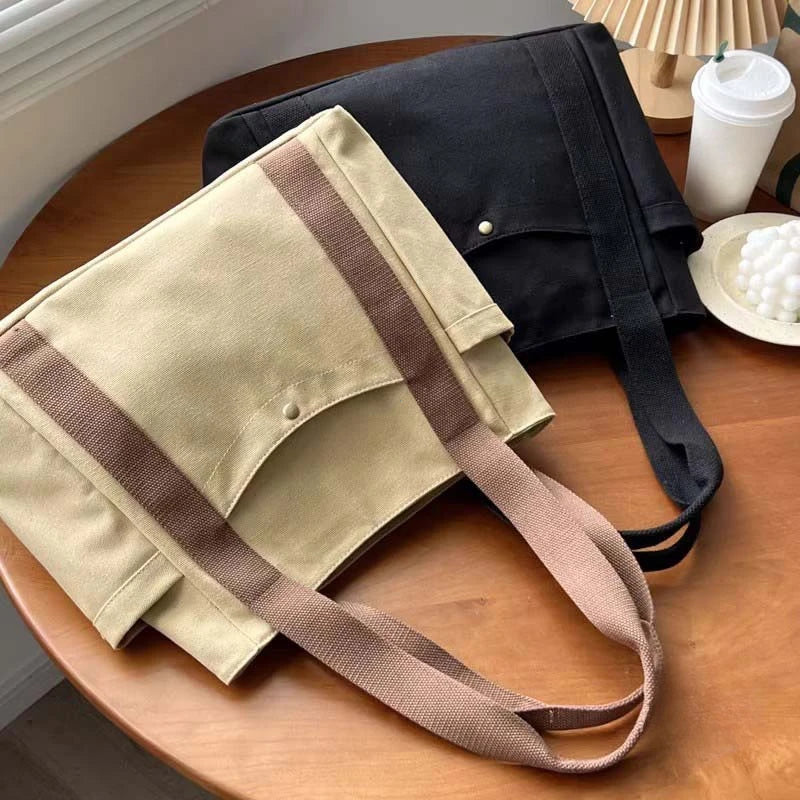 Large Capacity Canvas Tote for Work and College Everyday - Smarsty