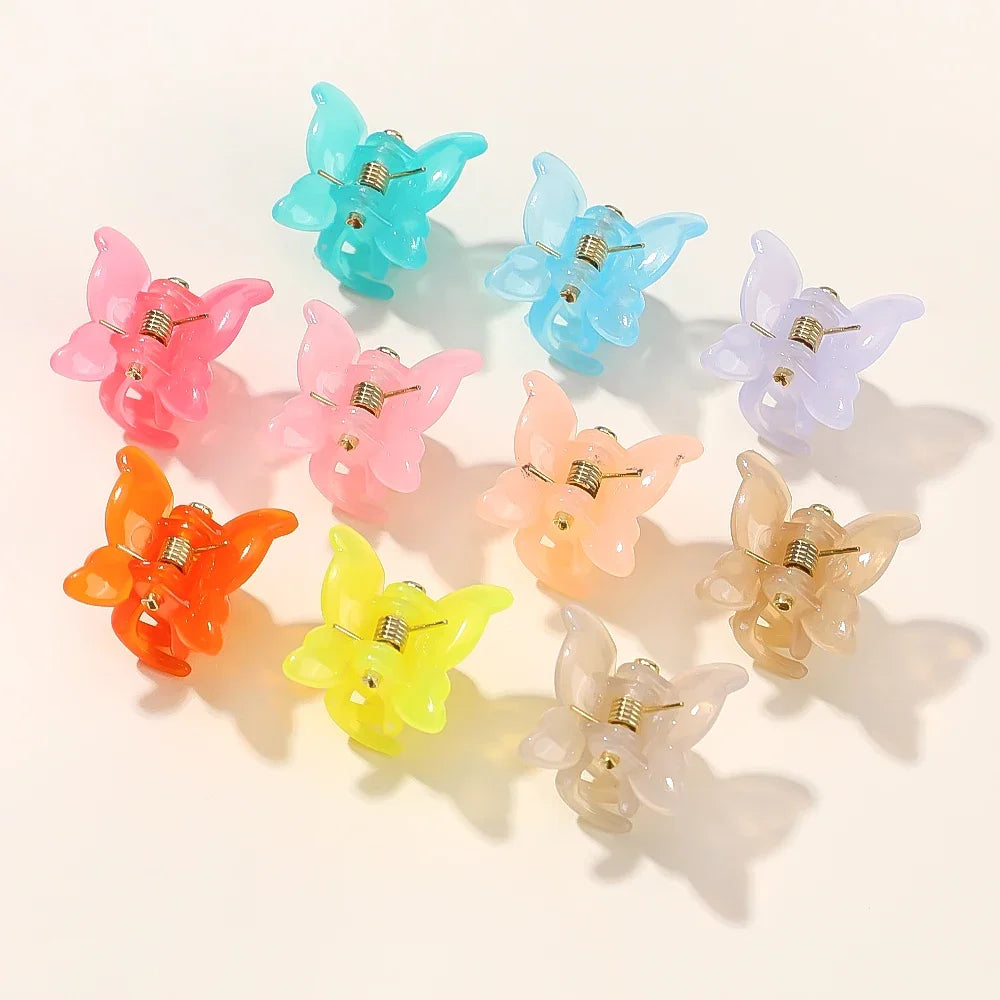 Colorful Mini Butterfly Hair Clips Secure Hold For Girls - Smarsty