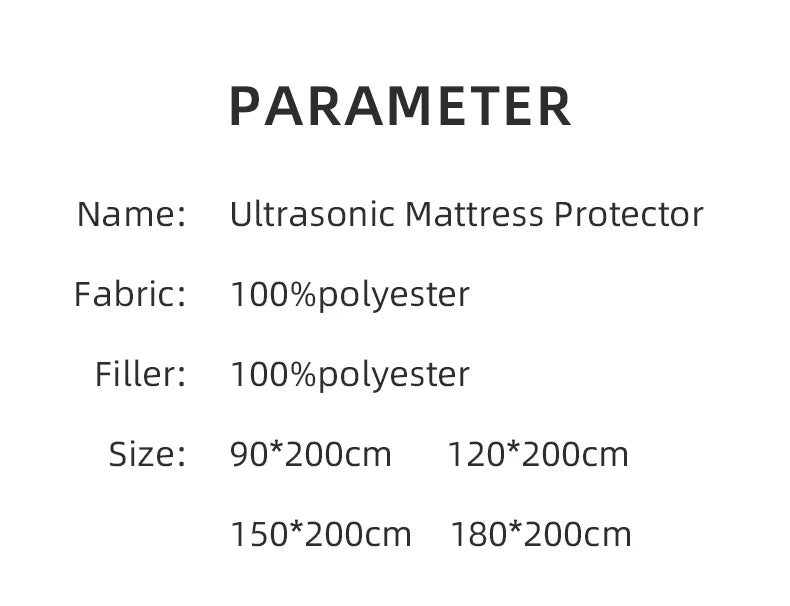 Washable Ultrasonic Mattress Protector with Elastic Band - Smarsty