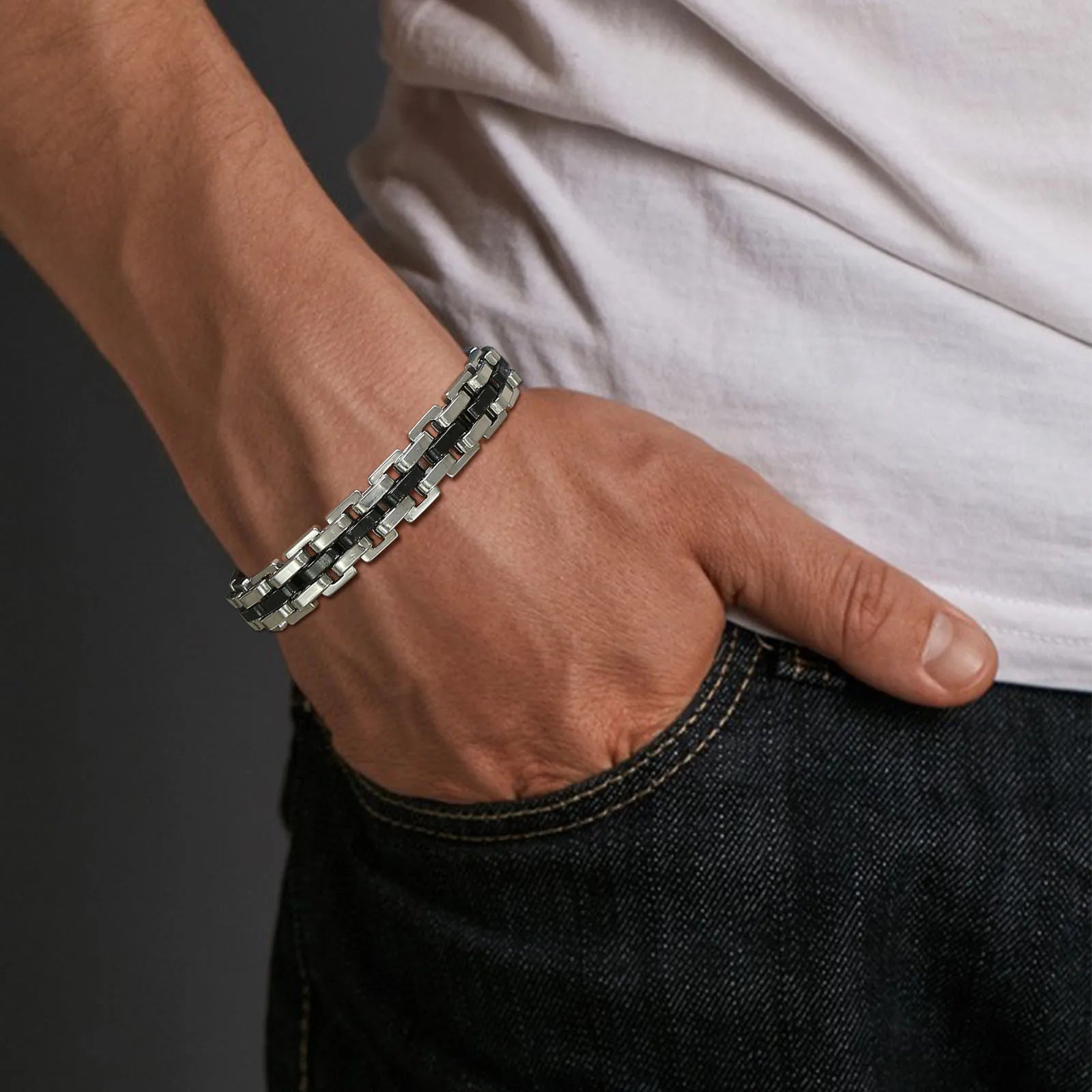 Vnox Stainless Steel Chain Bracelet for Men Gift - Smarsty