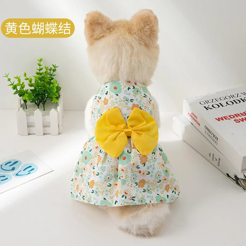 Small Dog Flower Princess Dress for Summer Fun - Smarsty