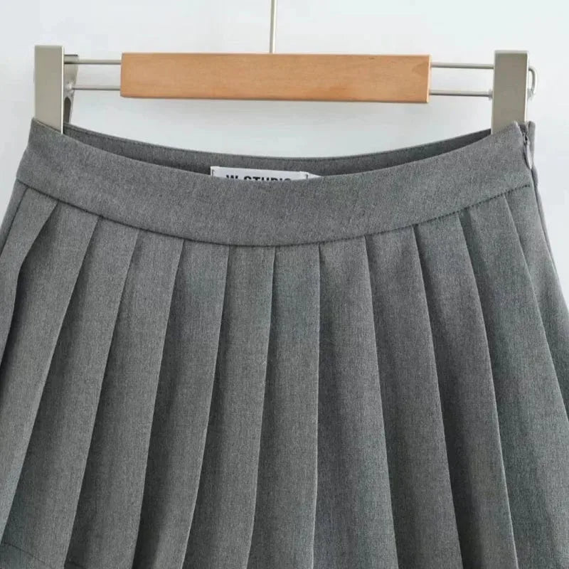 Spice girl pleated skirt female pure color small short skirt summer new Korean version JK college wind high waist mini skirt - Smarsty