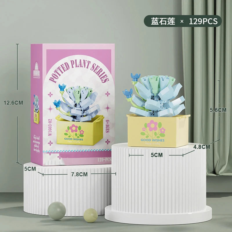 Bouquet Flower Mini Diy Building Block Toys for Children Bricks Blocks for Adults Constructor Micro Bricks Construction Set Gift