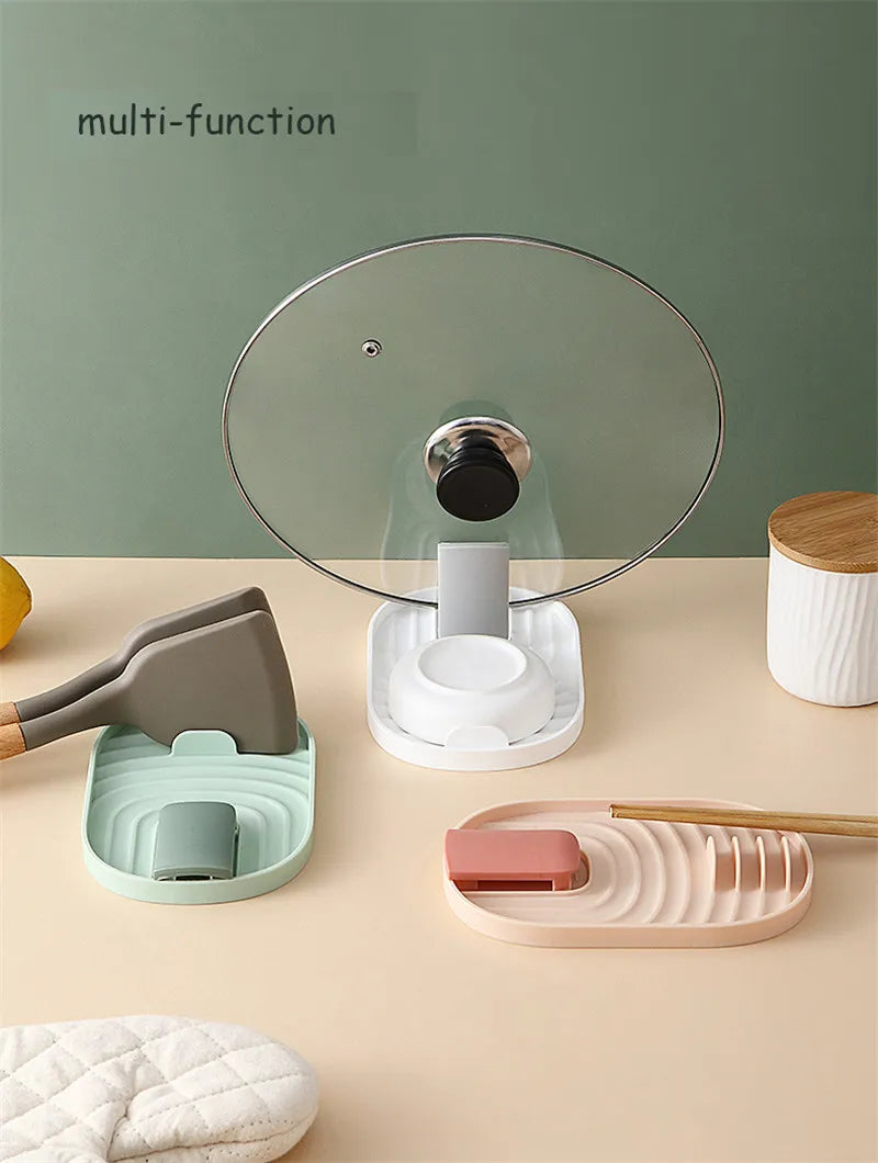 Kitchen Organizer Pot Cover Storage Pancake Turner Rack Soup Ladle Scoop Holder Dish Drain Rack Kitchen Gadgets Accessories by Smarsty