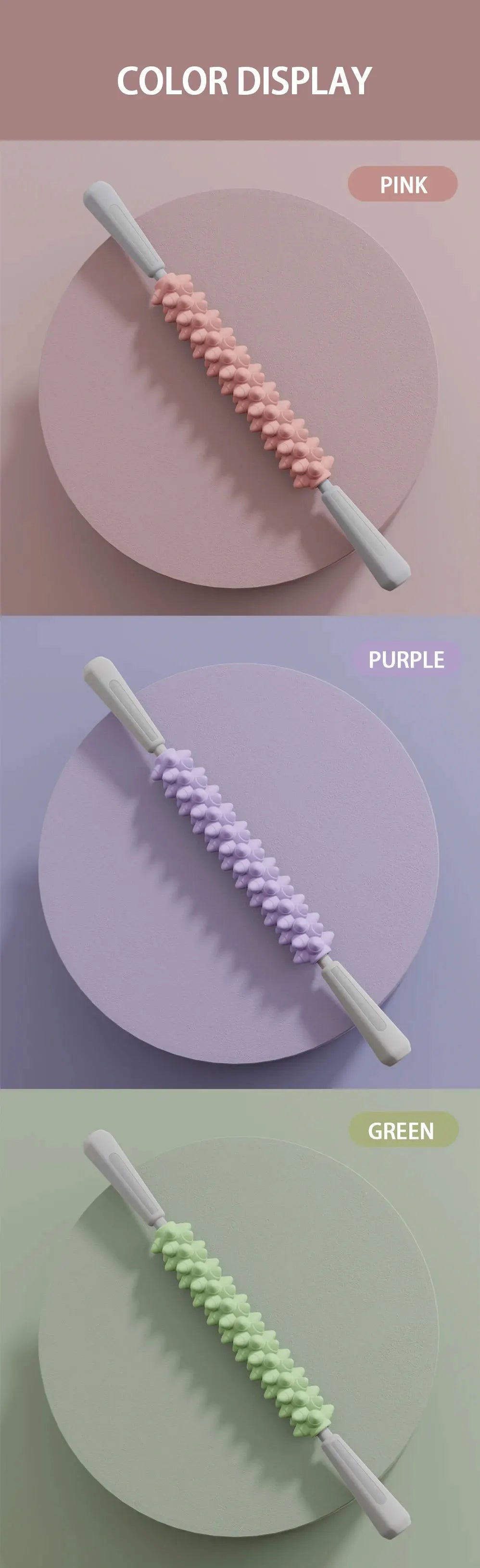 Yoga Massage Stick for Muscle Relaxation and Recovery - Smarsty