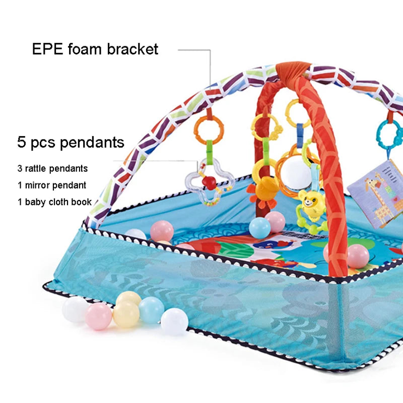 Educational Fitness Frame For Children Play Mat Rack Crawling Blanket Infant Play Rug Gift Kids Activity Mat Gym Baby Toys by Smarsty